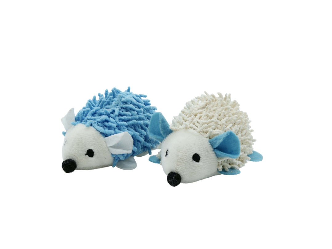 BüD'z - Duo De Hérissons avec Pochette et Herbe à Chat, 10 cm - Jouet pour Chats