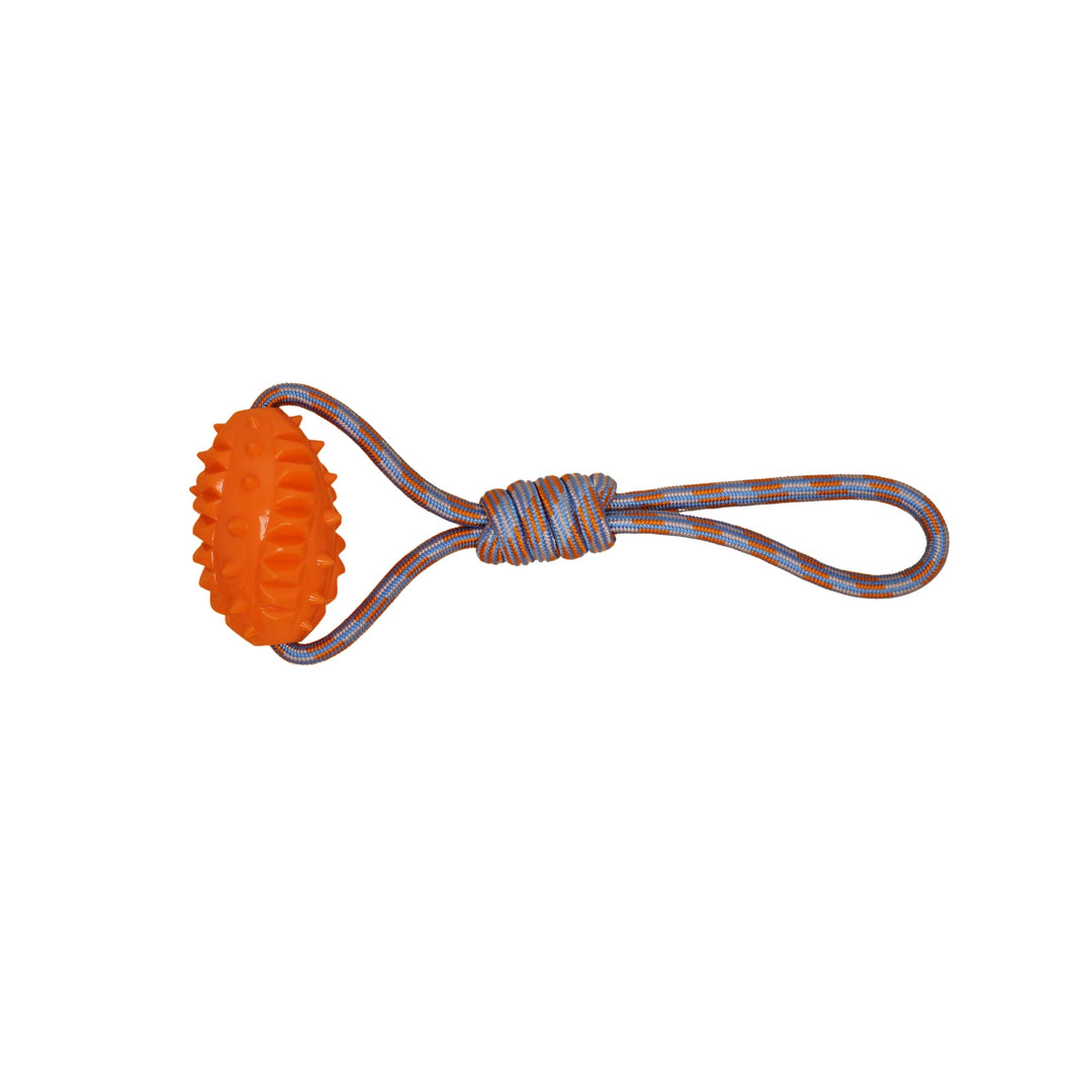 BüD'z - Ballon de Football avec Poignée - Jouet de Corde Flottante pour Chiens, 38 cm