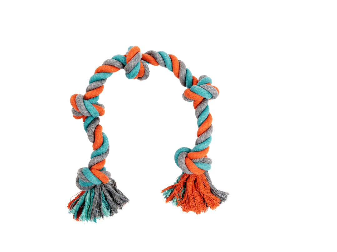 BüD'z - Jouet de Corde à 5 Noeuds pour Chiens, 89 cm