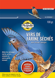 PICARDIE Vers De Farine 300g pour Oiseaux Sauvages