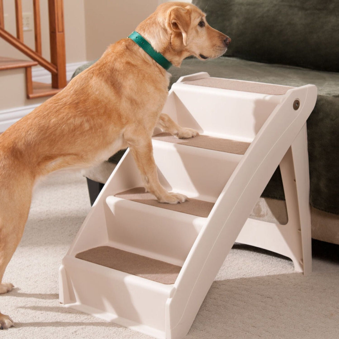 *PAWTEK Escalier à 4 Marches Beige