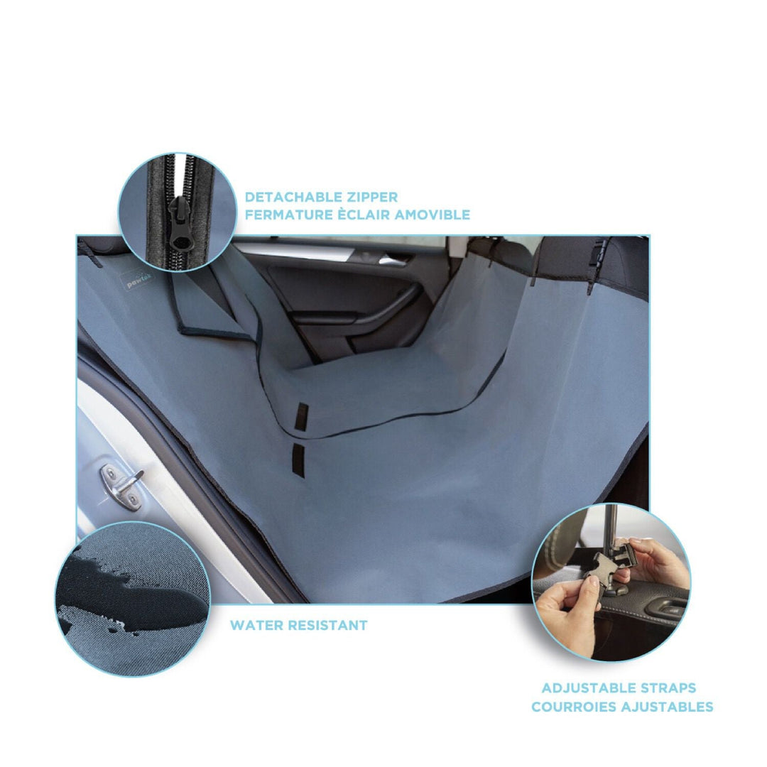 PAWTEK Housse Protectrice Banquette Arrière Auto Gris