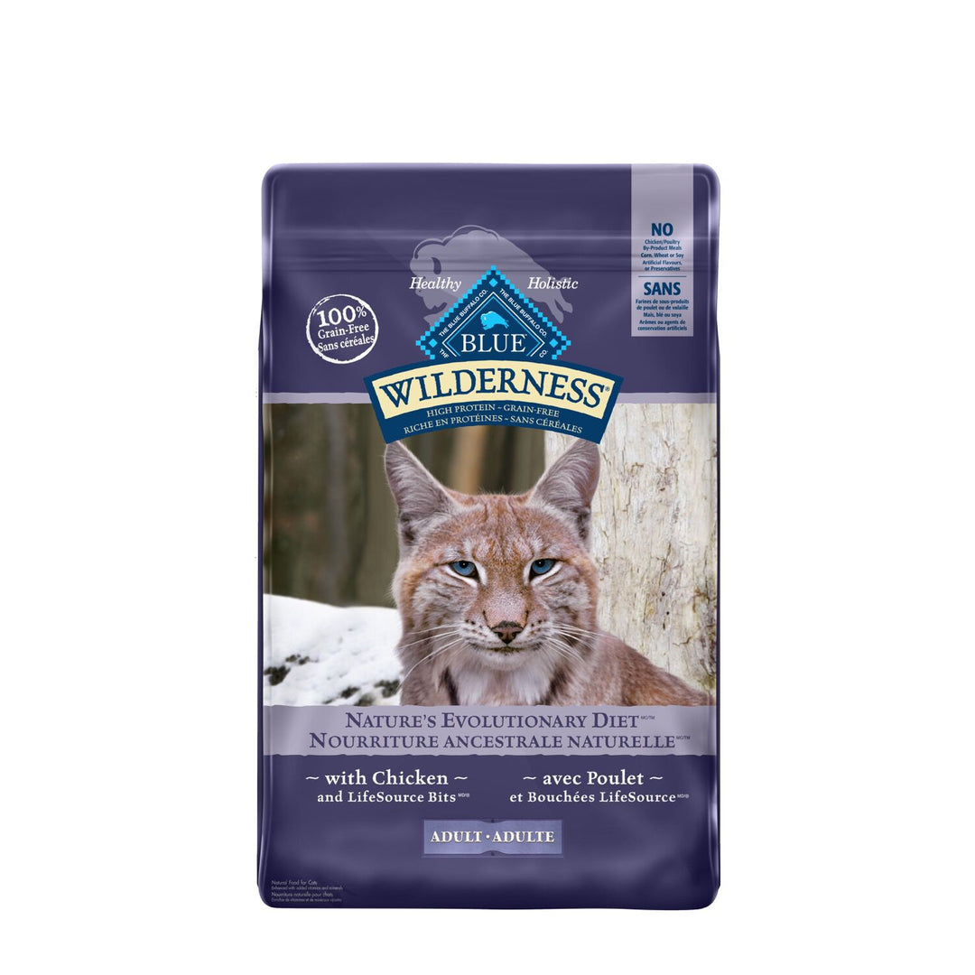 Blue Wilderness - Poulet et Bouchées LifeSource - Nourriture Sèche Sans Grains pour Chats Adultes