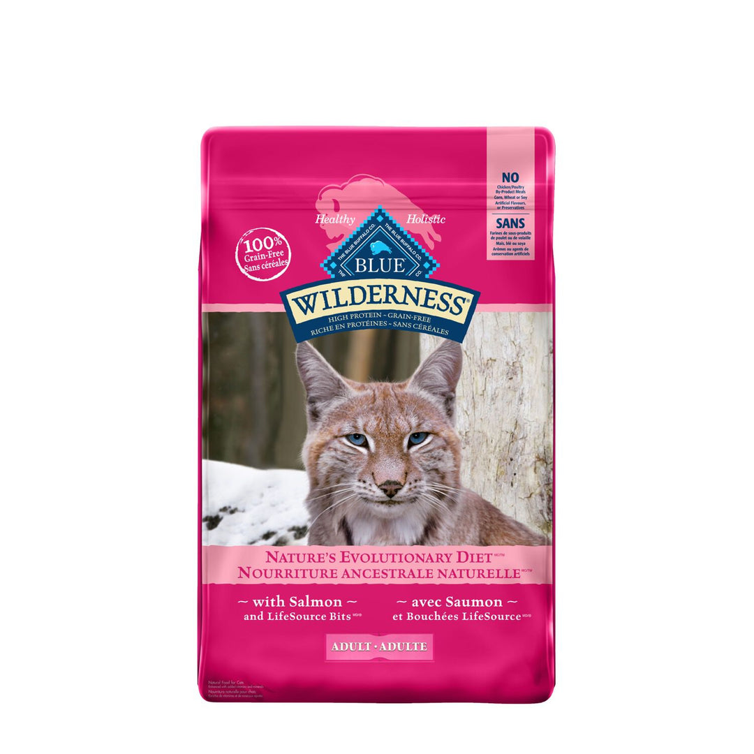 Blue Wilderness - Chat Adulte Saumon et Bouchées LifeSource - Nourriture Sèche Sans Grains pour Chats