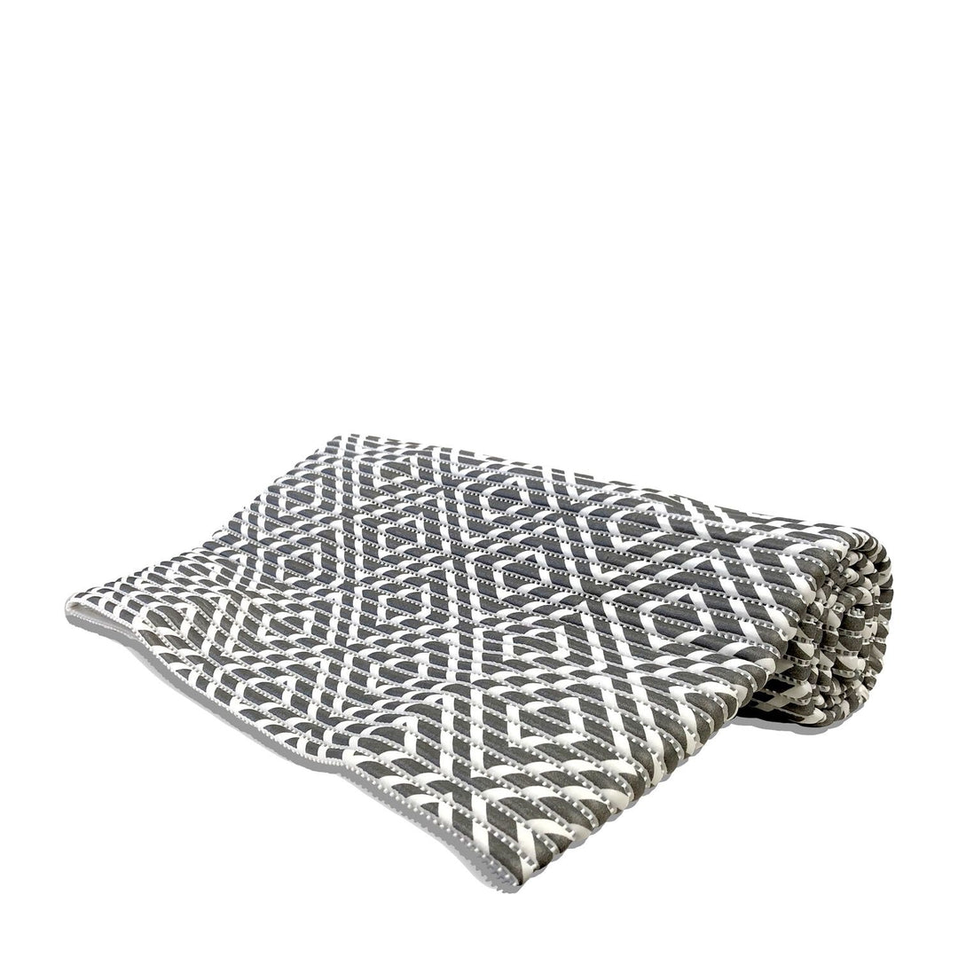 CLOE CLUZO Tapis de Litière Mousse 25x40" Gris/Blanc