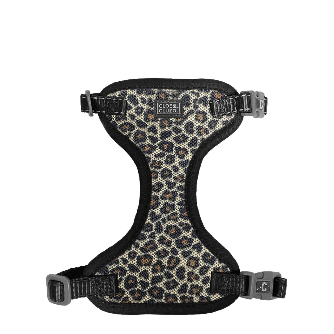 CLOE CLUZO Chat Harnais Filet Motif Léopard L/XL