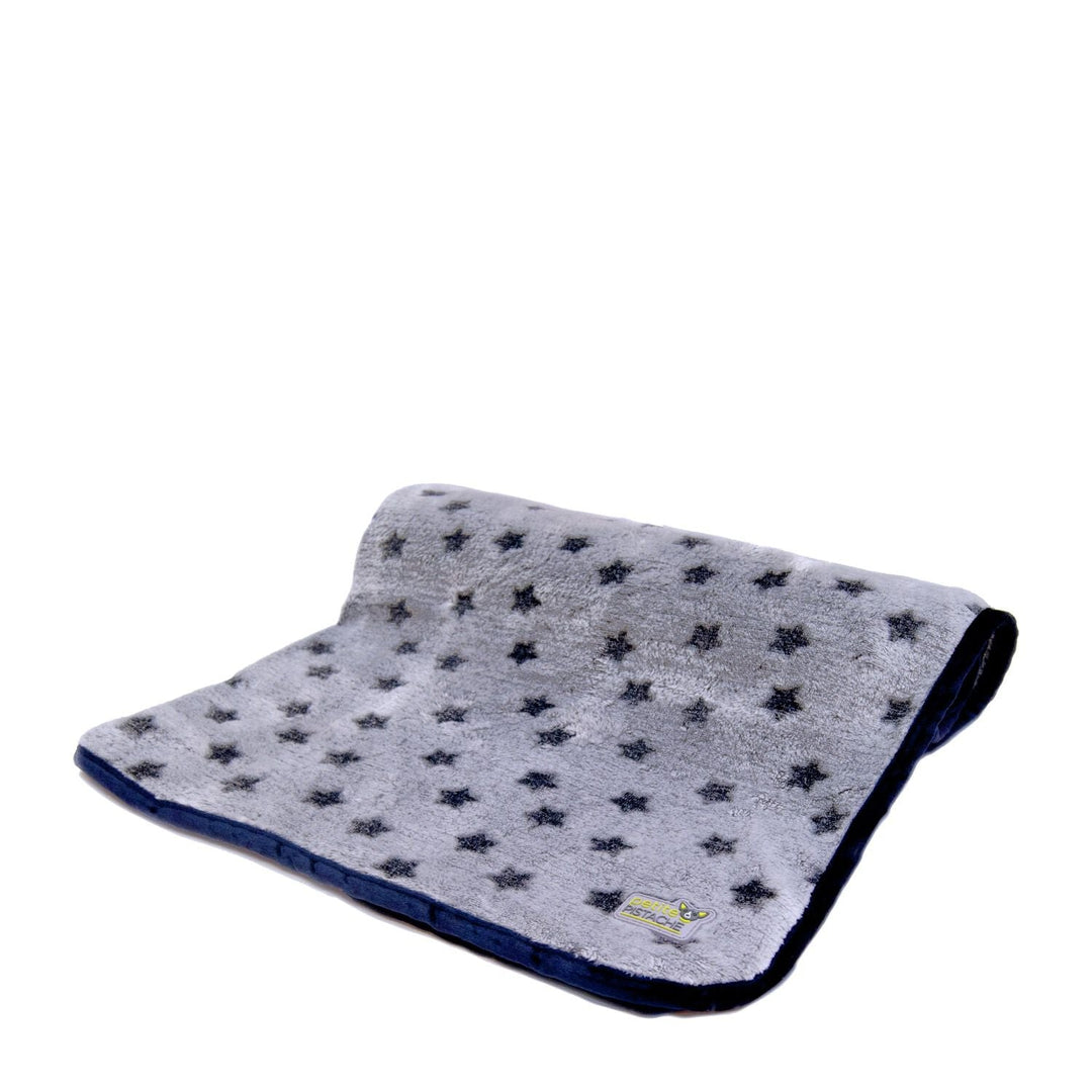 PETITE PISTACHE Couverture en Peluche 28x35" Étoiles Bleu