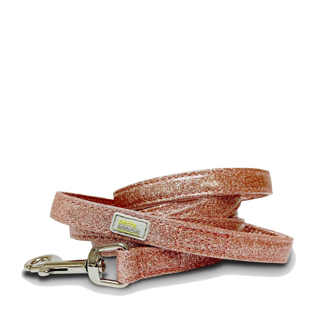 PETITE PISTACHE Laisse Scintillant Rose