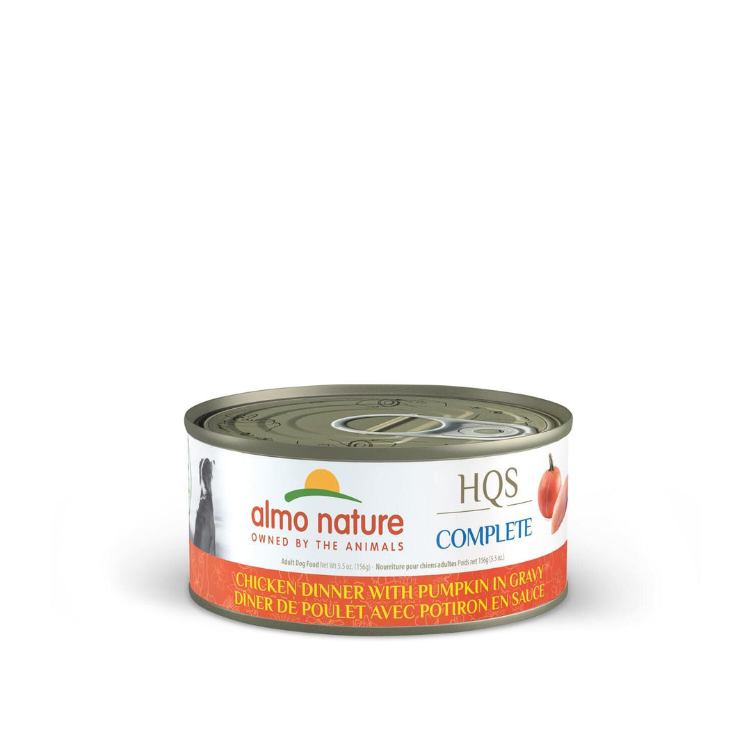 Almo Nature HQS Complete - Chien Dîner Poulet avec Potiron en Sauce - Nourriture Humide pour Chiens