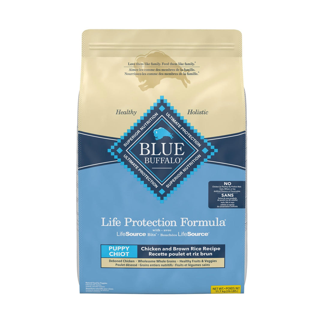 Blue Life Protection - Poulet et Riz Brun - Nourriture Sèche avec Bouchées LifeSource pour Chiots
