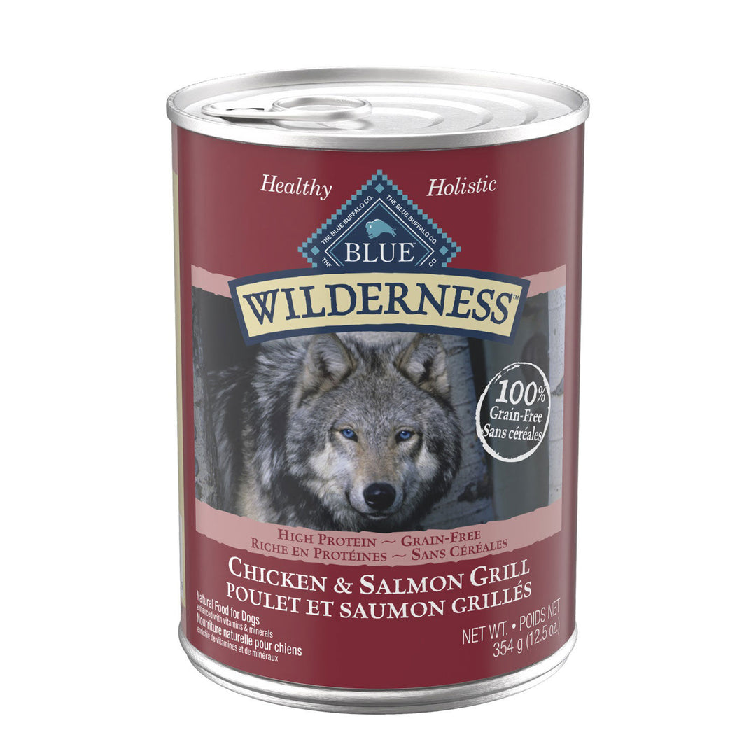Blue Wilderness - Chien Pâté de Saumon et Poulet Grillés - Nourriture Humide Sans Grains pour Chiens