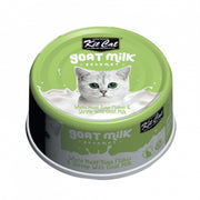 Kit Cat Gourmet - Chat Thon et Crevette avec Lait de Chèvre - Nourriture Humide Sans Grains pour Chats