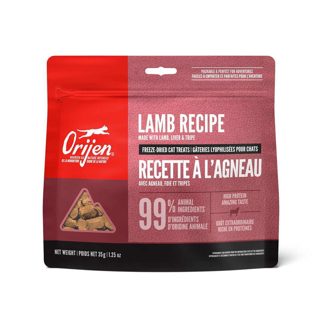 Orijen - Agneau, Foie et Tripes - Gâteries Lyophilisées Sans Grains pour Chats