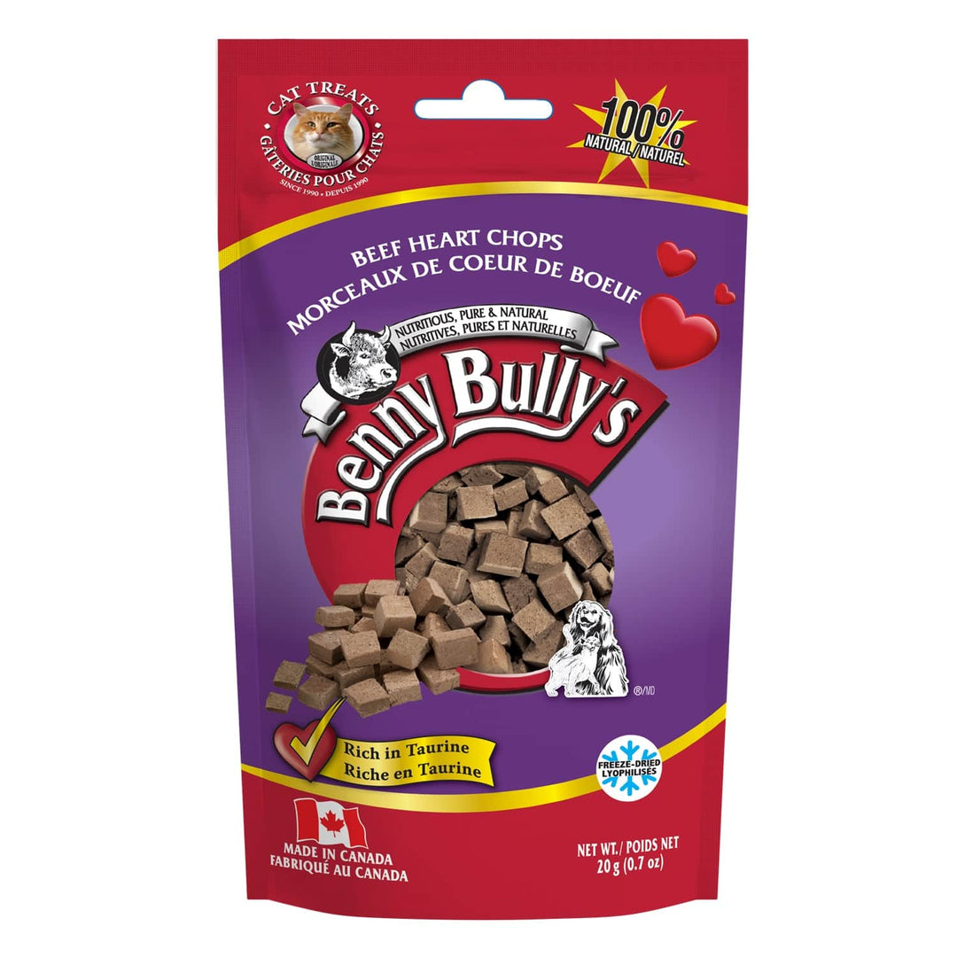 Benny Bully's - Morceaux de Coeur de Boeuf - Gâteries Lyophilisées pour Chats
