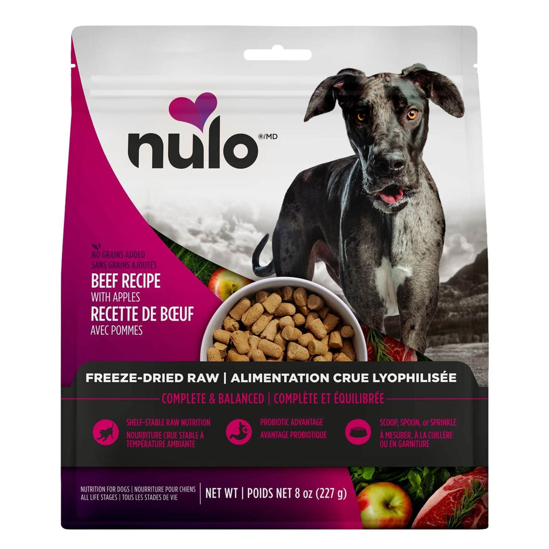 Nulo Lyophilisé - Boeuf et Pommes - Nourriture Sèche Sans Grains pour Chiens