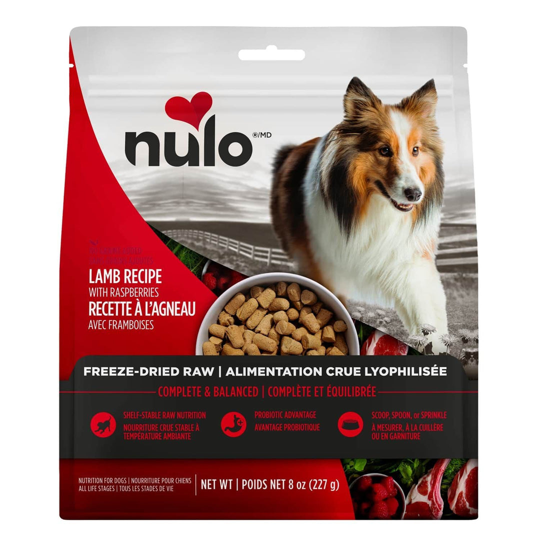 Nulo Lyophilisé - Agneau et Framboises - Nourriture Sèche Sans Grains pour Chiens