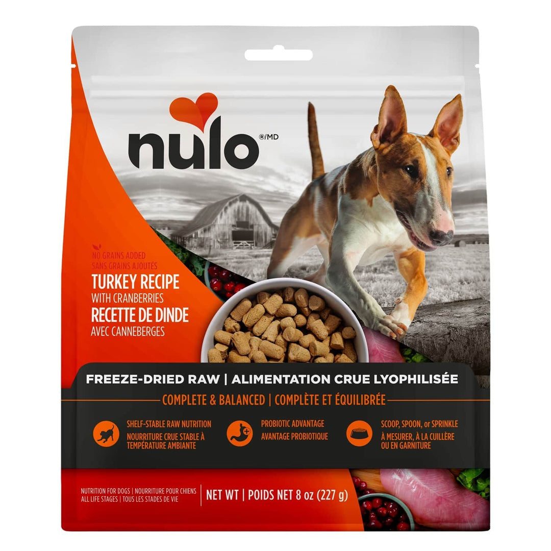 Nulo Lyophilisé - Dinde et Canneberges - Nourriture Sèche Sans Grains pour Chiens