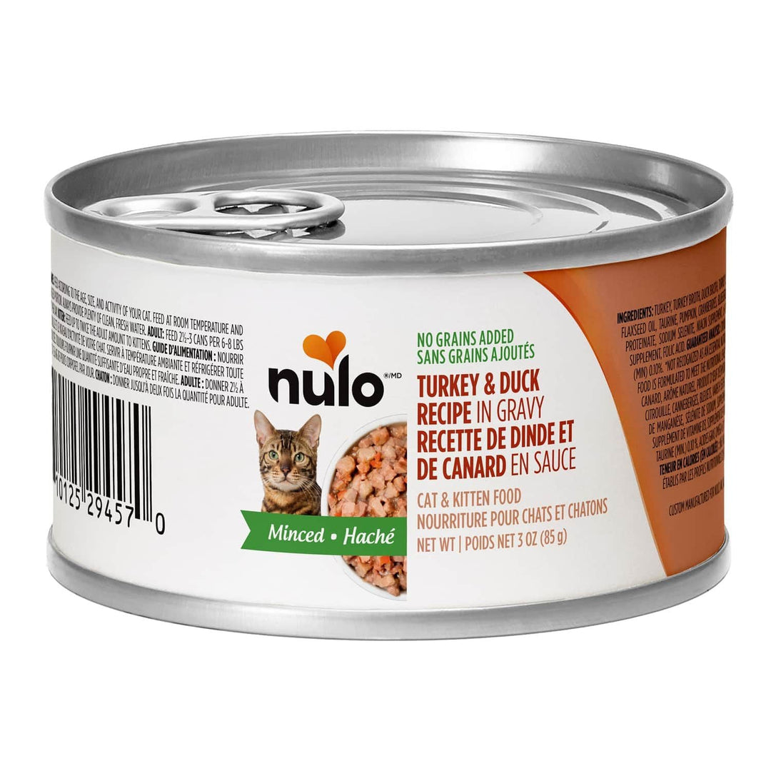 Nulo Freestyle - Chat & Chaton Dinde et Canard Hachés en Sauce - Nourriture Humide Sans Grains pour Chats