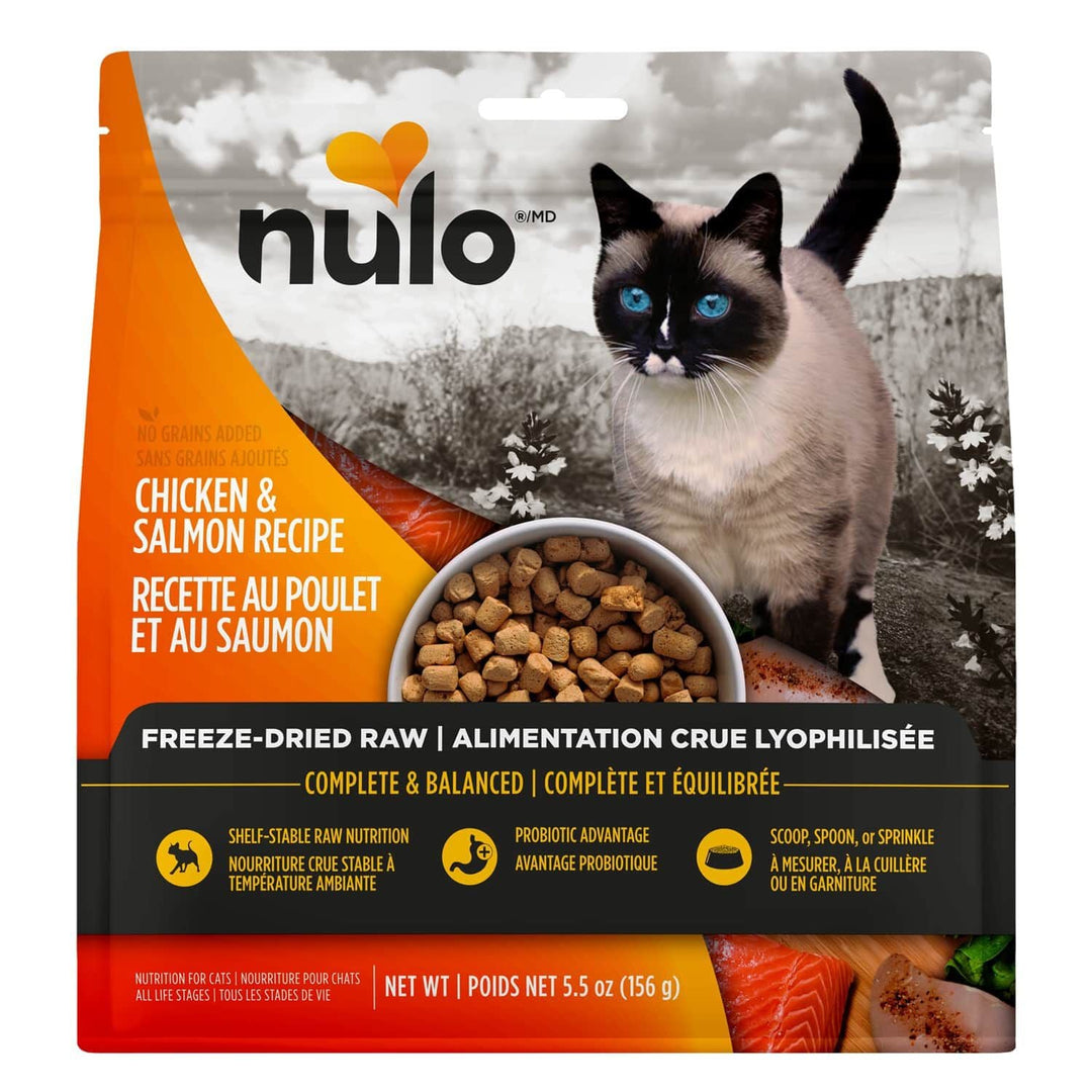Nulo - Poulet et Saumon - Nourriture Sèche Lyophilisée Sans Grains pour Chats