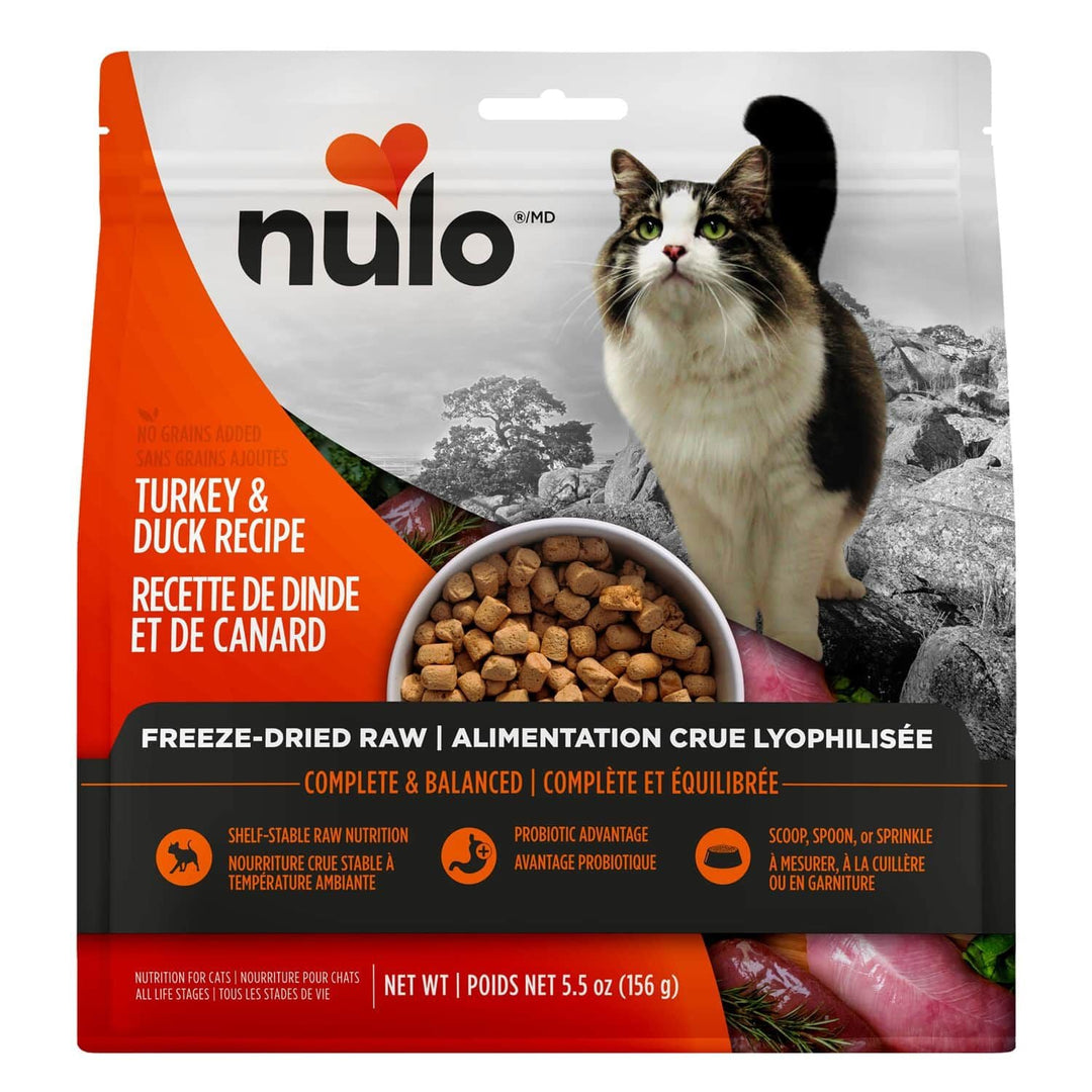 Nulo - Dinde et Canard - Nourriture Sèche Lyophilisée Sans Grains pour Chats