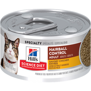 Hill's Science Diet - Chat Adulte Contrôles des Boules de Poils Pâté de Poulet - Nourriture Humide pour Chats