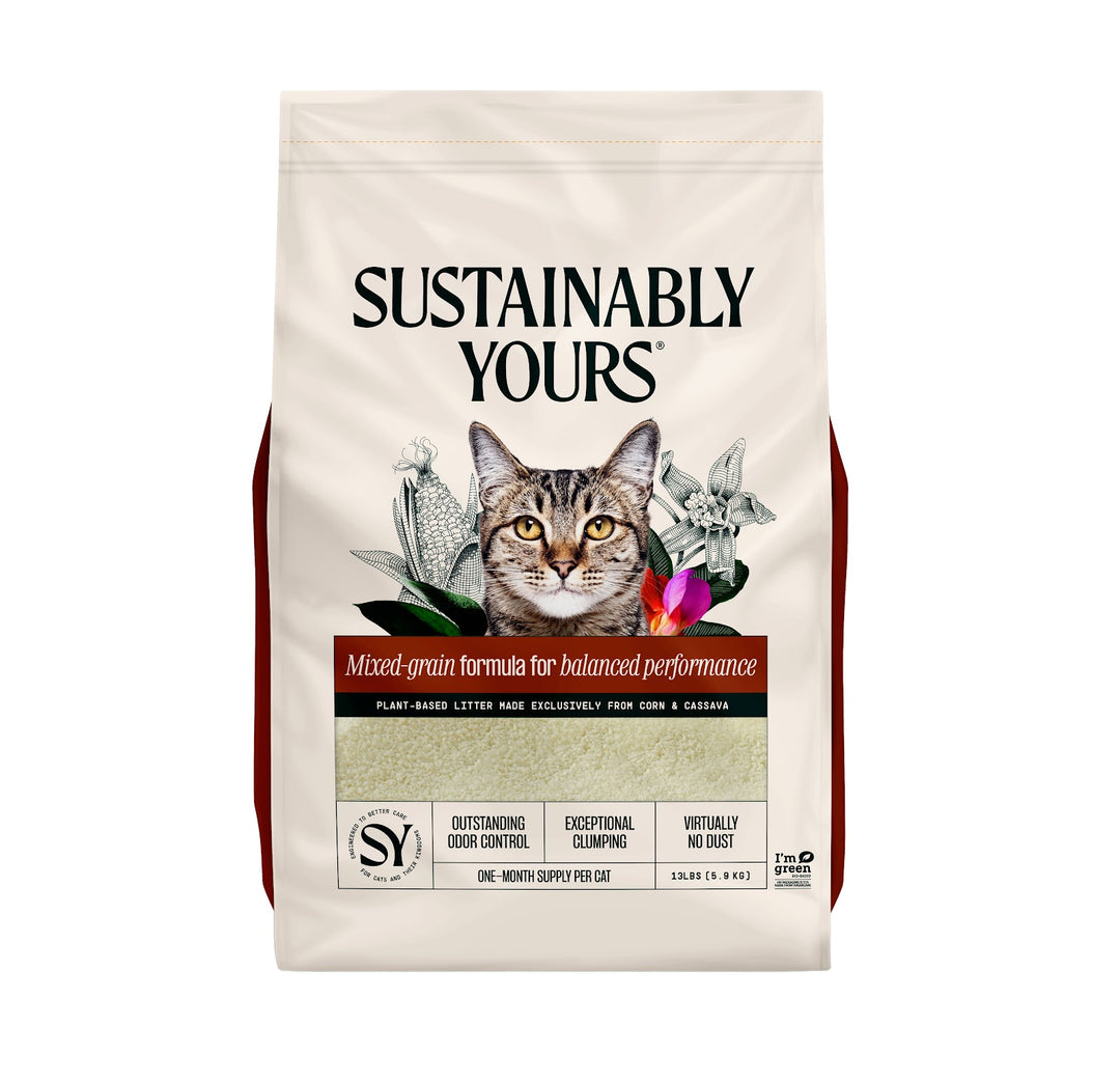 SUSTAINABLY YOURS Litière Mixed-Grain Multi-Chats 5.9kg
