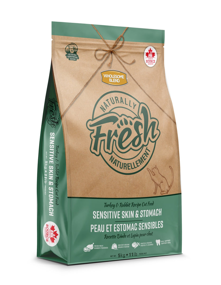 NATURALLY FRESH Chat Peau & Estomac Dinde & Lapin 5kg