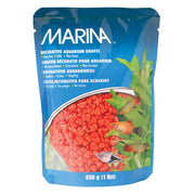 MARINA Gravier Décoratif Orange 450g pour Aquarium
