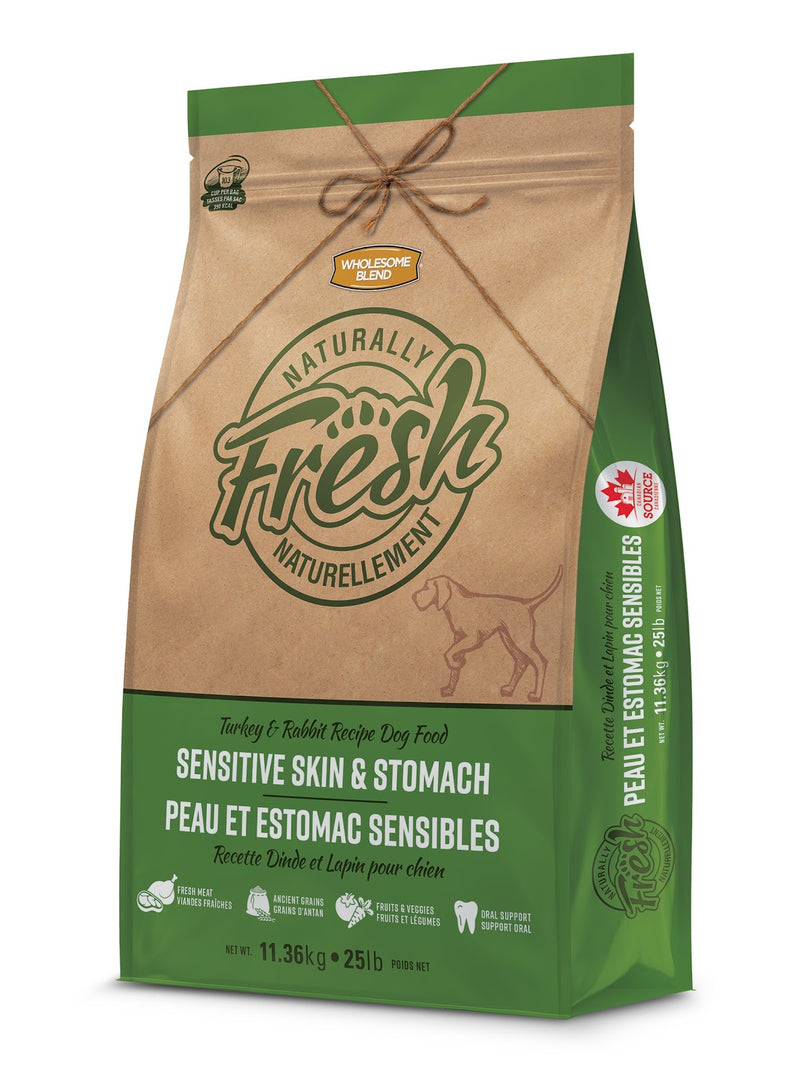 NATURALLY FRESH Chien Peau et Estomac Dinde & Lapin 11.36kg