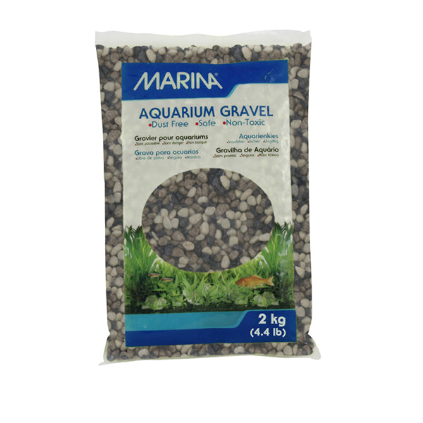MARINA Gravier Décoratif Tons de Gris 2kg pour Aquarium