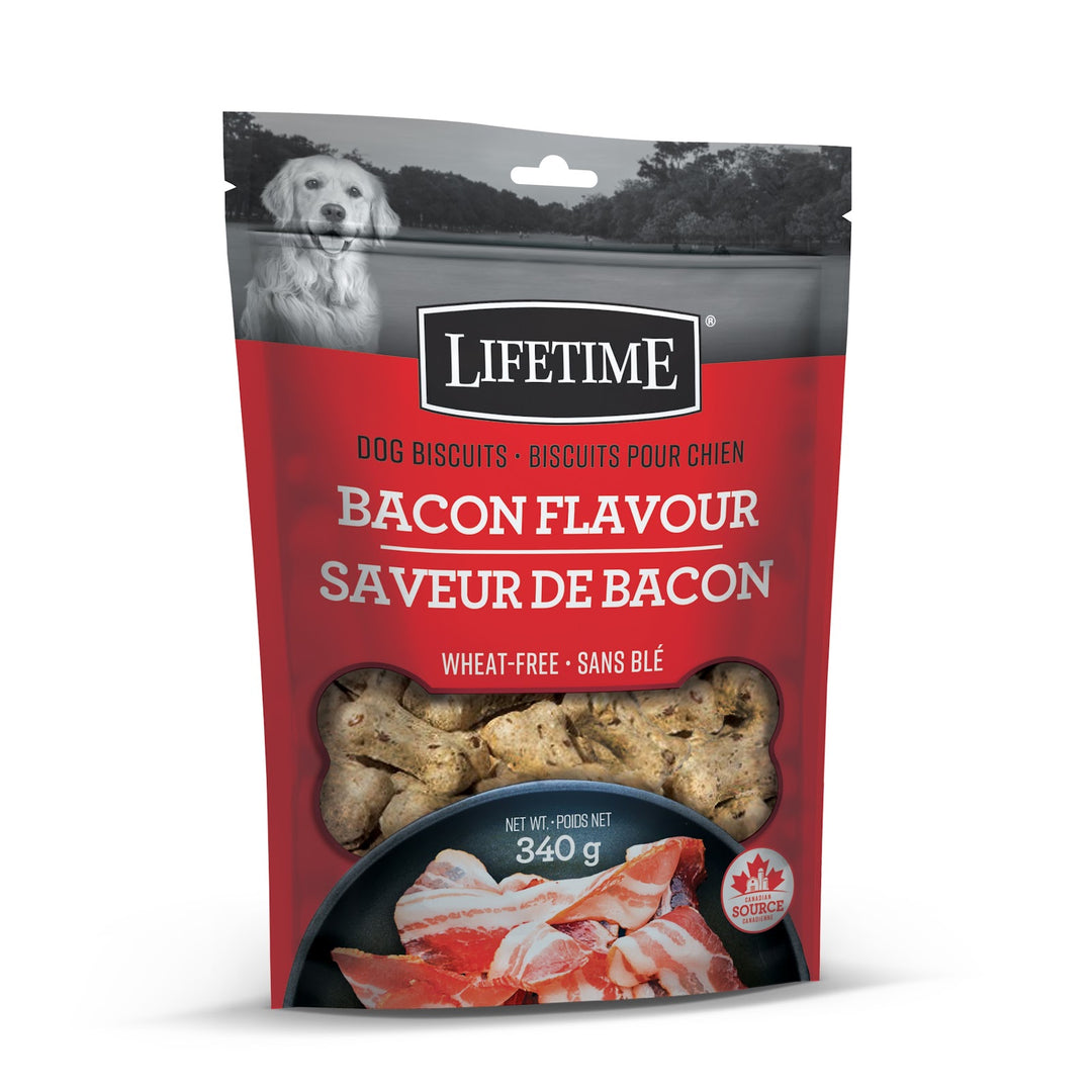 LIFETIME Gâteries Chien Biscuits Saveur de Bacon 340g