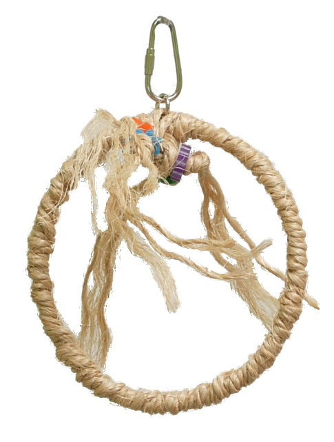 FUNMAX Jouet Oiseaux Anneau de Sisal Naturel 5"