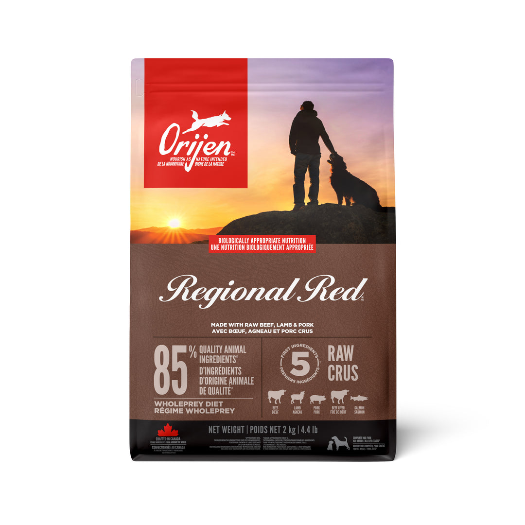 Orijen - Regional Red (Boeuf, Sanglier en Liberté, Agneau et Porc) - Nourriture Sèche Sans Grains pour Chiens
