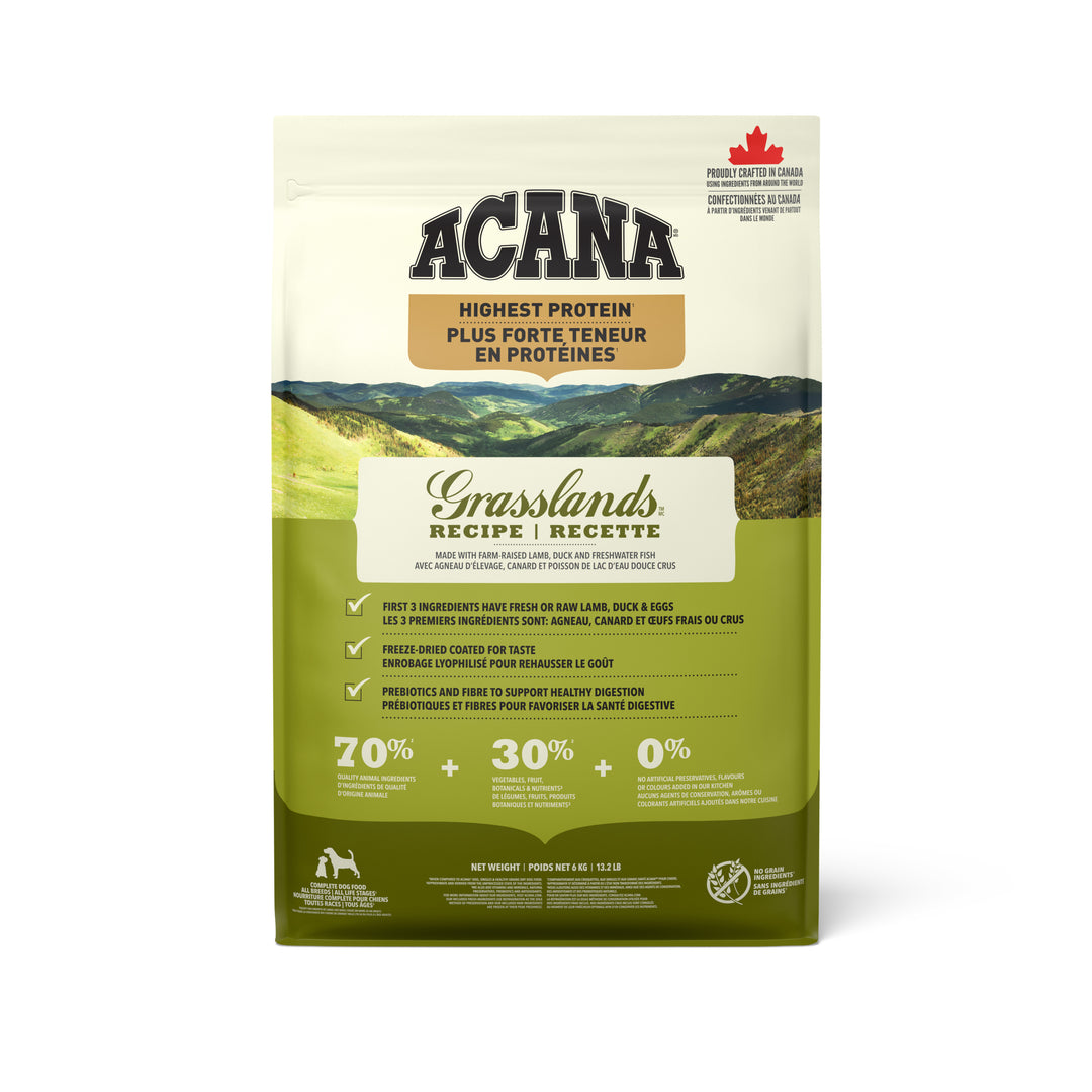 Acana Regionals - Grasslands - Nourriture Sèche Proteinée Sans Grains pour Chiens