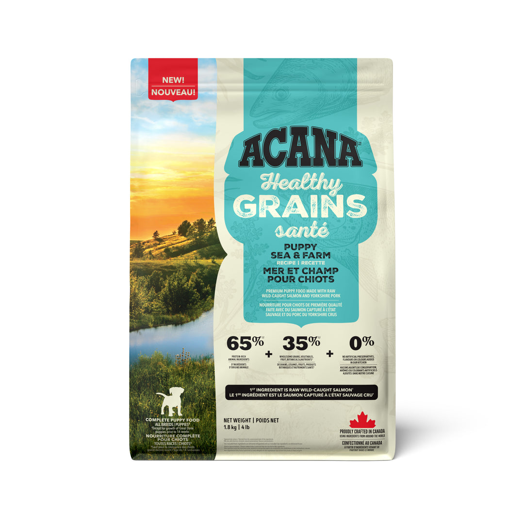 Acana Grains Santé - Mer et Champ - Nourriture Sèche pour Chiots