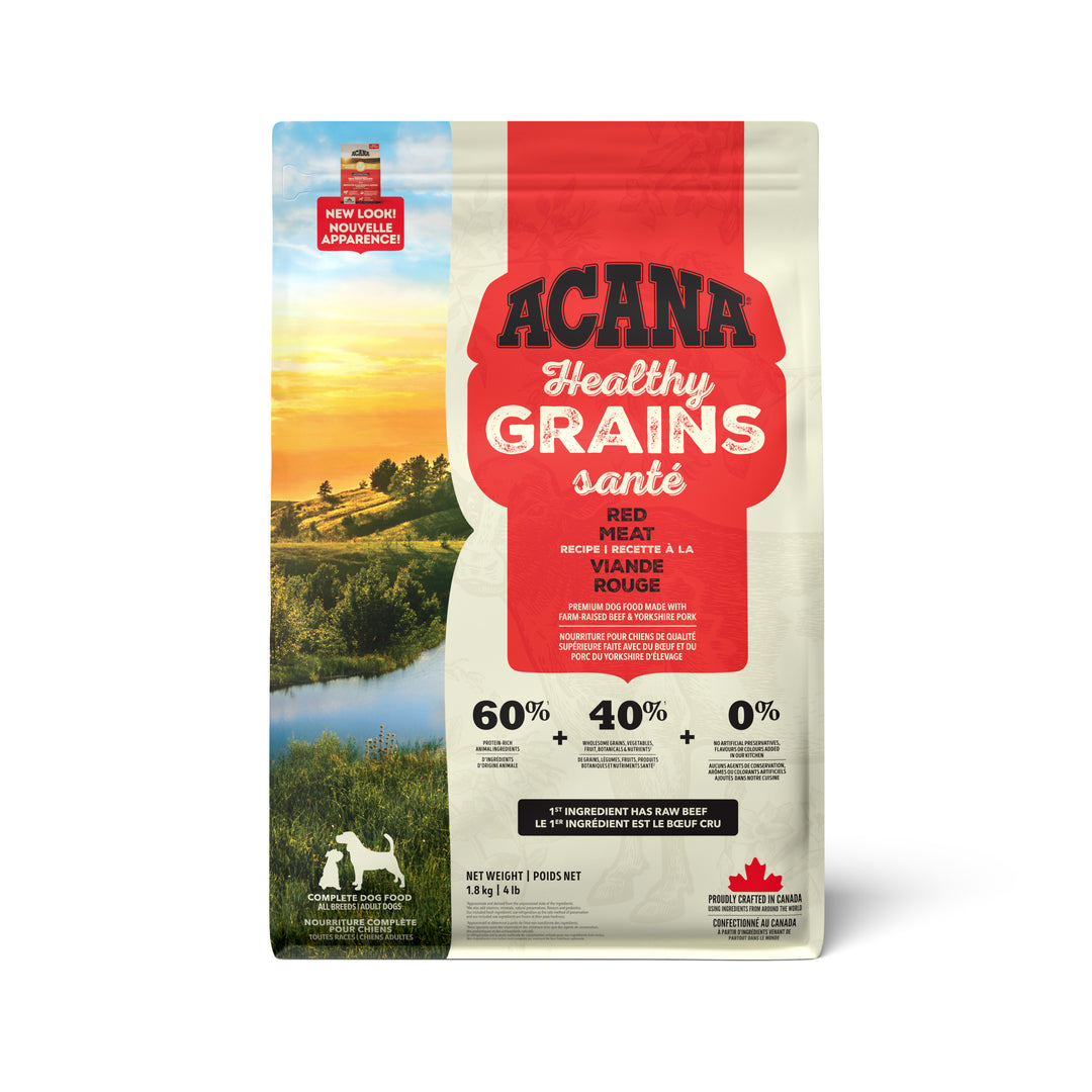 Acana Grains Santé - Viande Rouge - Nourriture Sèche pour Chiens Adultes