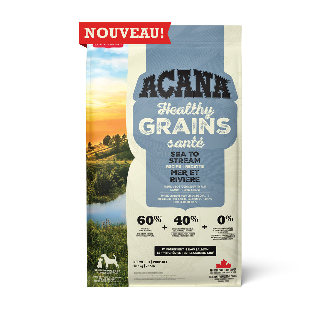 Acana Grains Santé - Mer et Rivière - Nourriture Sèche pour Chiens Adultes