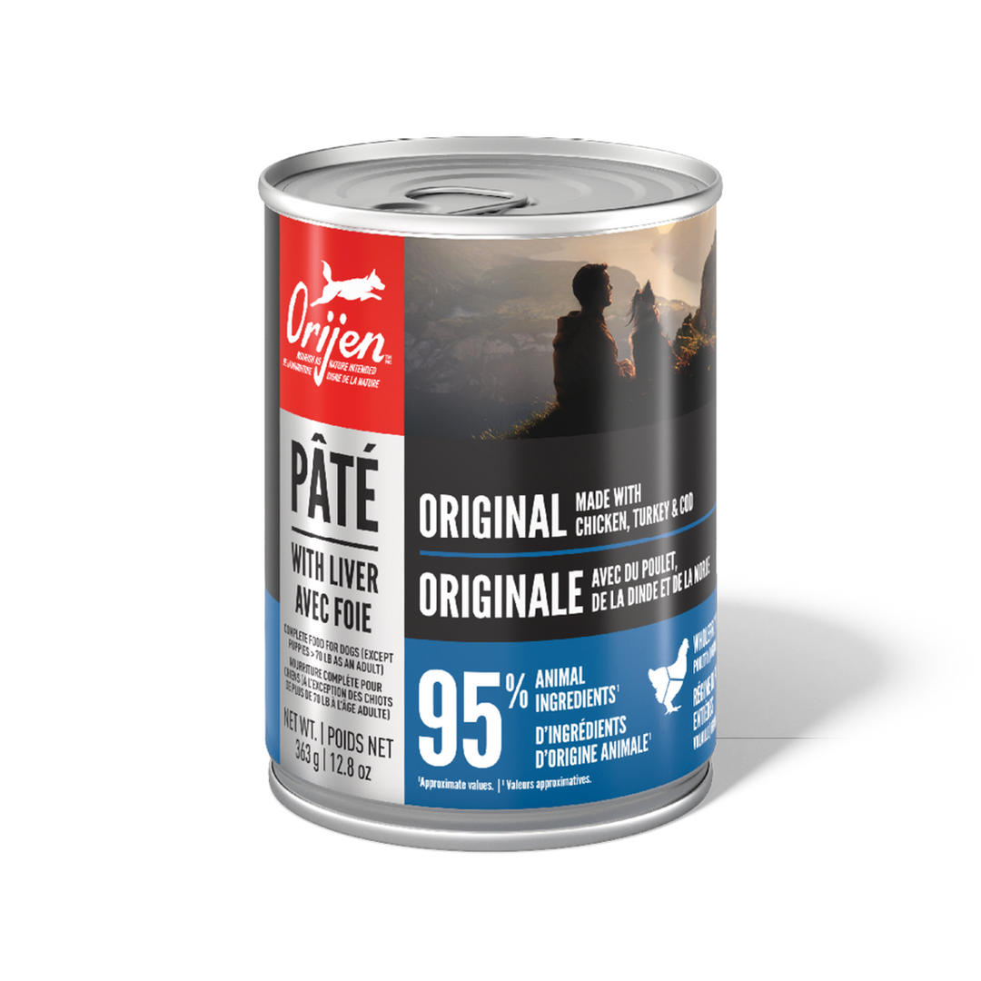 Orijen - Original - Pâté de Poulet, Dinde, Morue et Foie - Nourriture Humide Sans Grains pour Chiens