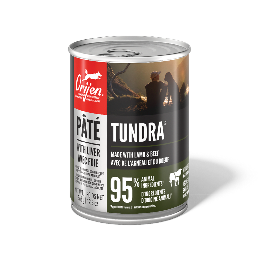 Orijen - Chien Pâté Tundra avec Foie - Nourriture Humide Sans Grains pour Chiens