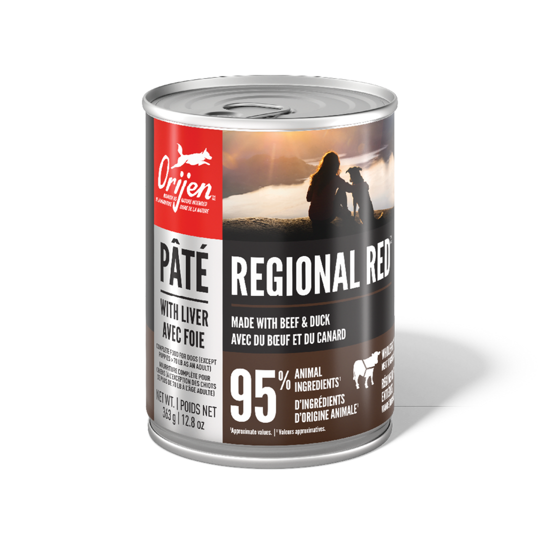 Orijen - Chien Pâté Regional Red avec Foie - Nourriture Humide Sans Grains pour Chiens