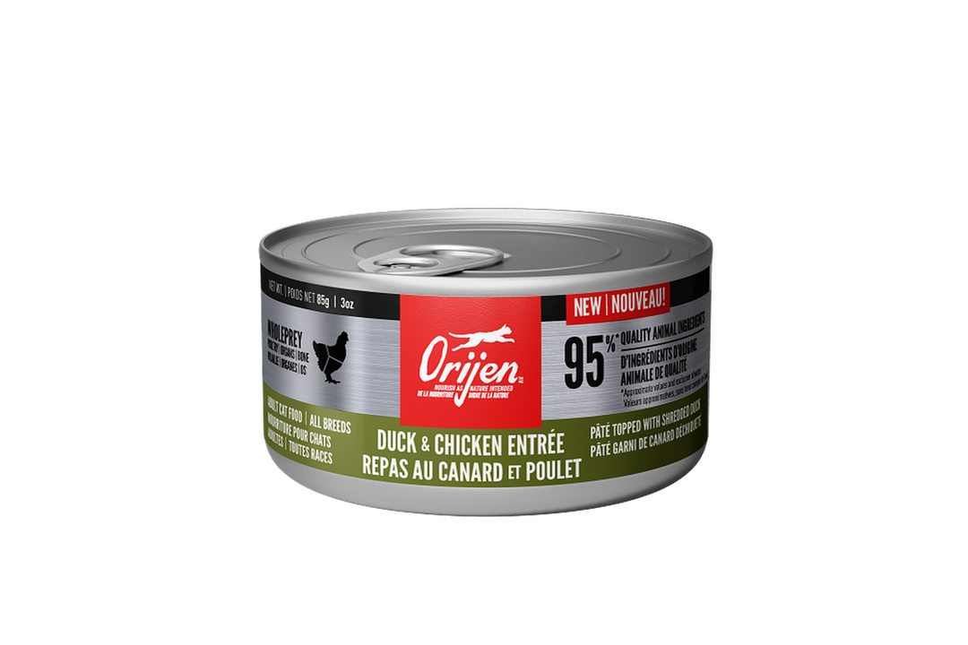 Orijen - Canard et Poulet - Pâté Garni de Canard Déchiqueté - Nourriture Humide Sans Grains pour Chats Adultes