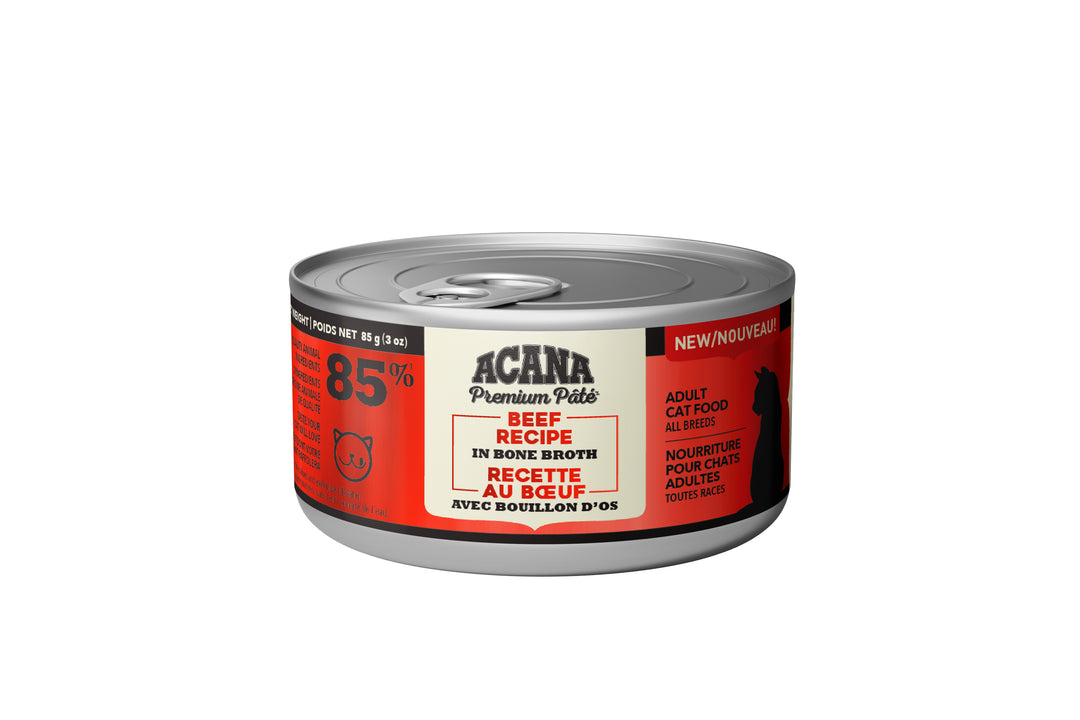 Acana Premium - Chat Pâté de Boeuf avec Bouillon d'Os - Nourriture Humide pour Chats