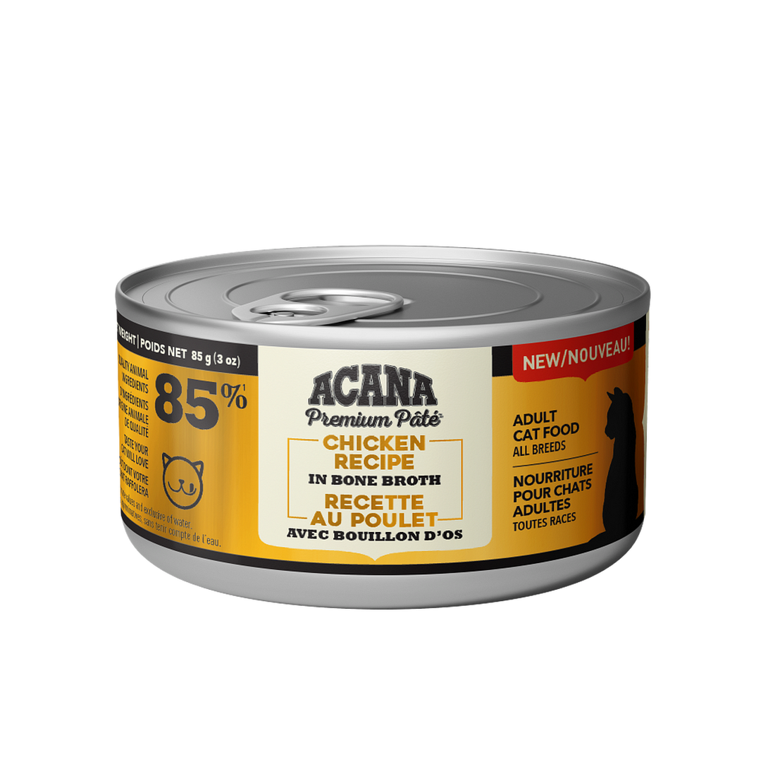 Acana Premium Pâté - Poulet avec Bouillon d'Os - Nourriture Humide pour Chats Adultes