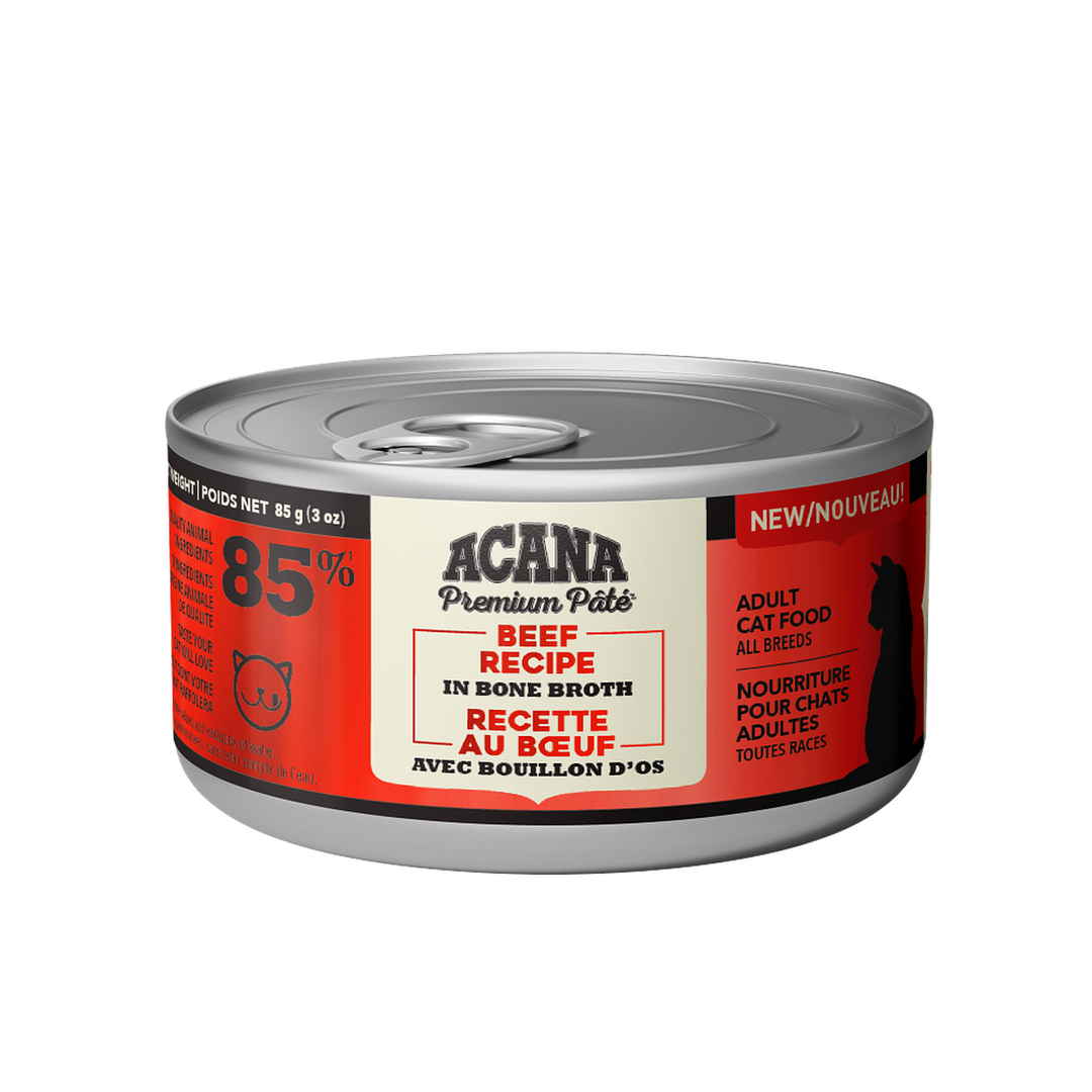 Acana Premium - Chat Pâté de Boeuf avec Bouillon d'Os - Nourriture Humide pour Chats