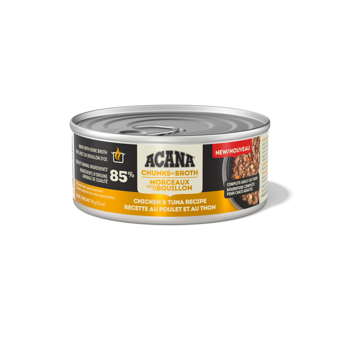 Acana Morceaux dans le Bouillon - Pâté de Poulet et Thon - Nourriture Humide Sans Grains pour Chats Adultes