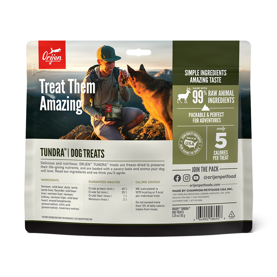 Orijen - Tundra - Gâteries Lyophilisées Sans Grains pour Chiens