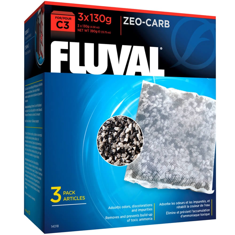 Fluval - Zeo-Carb pour Filtre Série C - Masse Filtrante pour Aquariums
