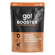 Petcurean Go! Solutions Booster - Chat Système Immunitaire, Poulet et Saumon Hachés avec Sauce - Nourriture Humide Sans Grains pour Chats