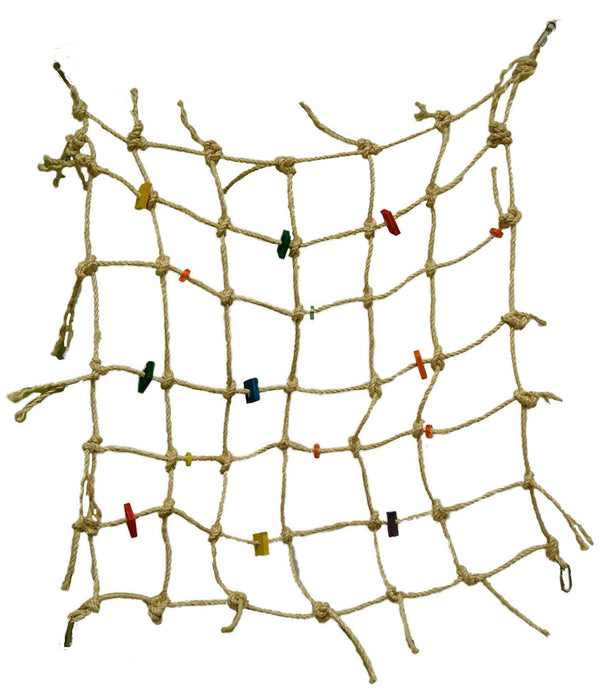 FUNMAX Jouet Oiseaux Filet Sisal Naturel 30x30"