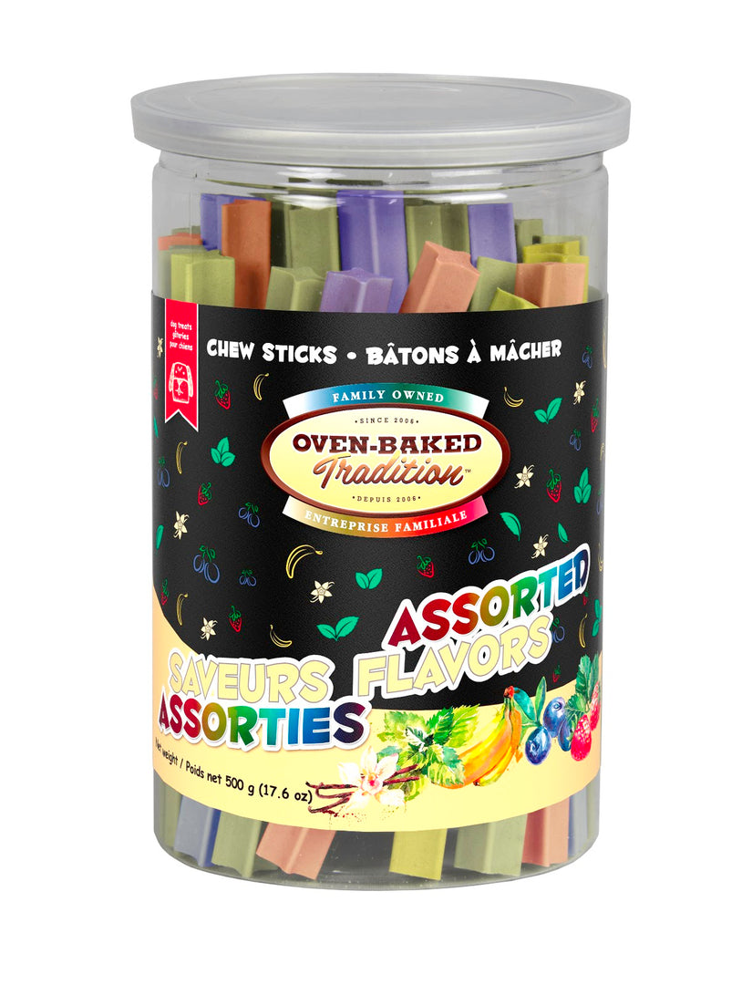 OBT Gâteries Chien Bâtons Saveur Assorties 500g